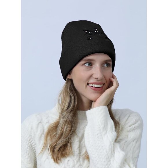 Women’s Knit Cat Beanie Hat Cozy Winter Accessories for Women Girls